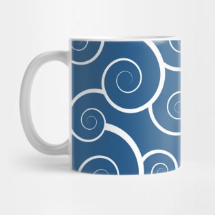 Blue Spiral Waves Mug